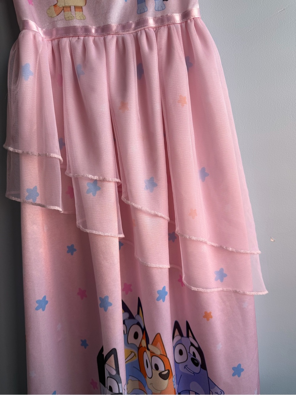 Girls' Pink Character Flutter-Sleeve Nightgown Size 4T - Picture 7 of 12